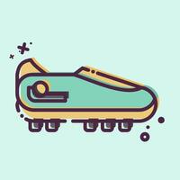 Icon Shoes. related to Football symbol. MBE style. simple design illustration vector