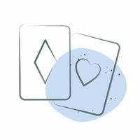 Icon Palying Card. related to Online Game symbol. Color Spot Style. simple design illustration vector