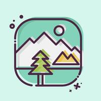 Icon Nature. related to Photos and Illustrations symbol. MBE style. simple design illustration vector