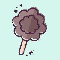 Icon Cotton Candy. related to Parade symbol. MBE style. simple design illustration vector