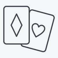 Icon Palying Card. related to Online Game symbol. line style. simple design illustration vector