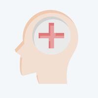 Icon Psychiatry. related to Medical Specialties symbol. flat style. simple design illustration vector