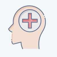 Icon Psychiatry. related to Medical Specialties symbol. doodle style. simple design illustration vector