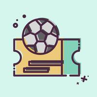 Icon Ticket. related to Football symbol. MBE style. simple design illustration vector