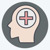 Icon Psychiatry. related to Medical Specialties symbol. color mate style. simple design illustration vector