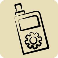 Icon Walkie Talkie. related to Security symbol. hand drawn style. simple design illustration vector