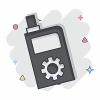 Icon Walkie Talkie. related to Security symbol. comic style. simple design illustration vector