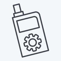 Icon Walkie Talkie. related to Security symbol. line style. simple design illustration vector