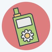 Icon Walkie Talkie. related to Security symbol. color mate style. simple design illustration vector