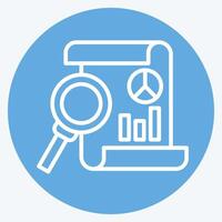 Icon Data Chart. related to Finance and Tax symbol. blue eyes style. simple design illustration vector