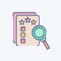 Icon Finance Evaluation. related to Finance and Tax symbol. doodle style. simple design illustration vector