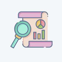 Icon Data Chart. related to Finance and Tax symbol. doodle style. simple design illustration vector