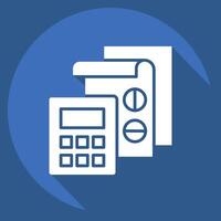 Icon Accounting. related to Finance and Tax symbol. long shadow style. simple design illustration vector