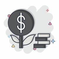 Icon Investment. related to Finance and Tax symbol. comic style. simple design illustration vector