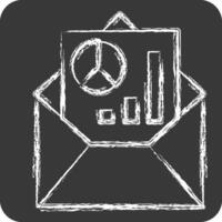 Icon Tax Envelope. related to Finance and Tax symbol. chalk Style. simple design illustration vector