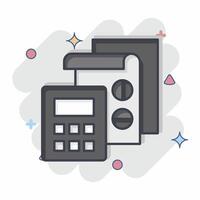 Icon Accounting. related to Finance and Tax symbol. comic style. simple design illustration vector