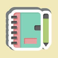 Sticker Notebook. related to Finance and Tax symbol. simple design illustration vector