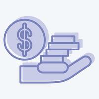 Icon Savings. related to Finance and Tax symbol. two tone style. simple design illustration vector