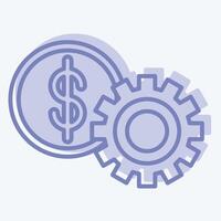 Icon Financial Setting. related to Finance and Tax symbol. two tone style. simple design illustration vector