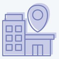 Icon Bussines Location. related to Finance and Tax symbol. two tone style. simple design illustration vector