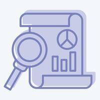 Icon Data Chart. related to Finance and Tax symbol. two tone style. simple design illustration vector