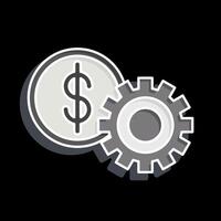 Icon Financial Setting. related to Finance and Tax symbol. glossy style. simple design illustration vector
