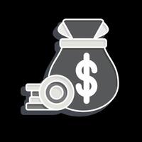 Icon Cash Collection. related to Finance and Tax symbol. glossy style. simple design illustration vector