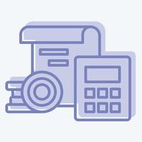 Icon Finance Calculation. related to Finance and Tax symbol. two tone style. simple design illustration vector