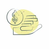 Icon Savings. related to Finance and Tax symbol. Color Spot Style. simple design illustration vector