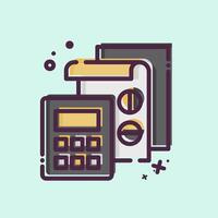 Icon Accounting. related to Finance and Tax symbol. MBE style. simple design illustration vector