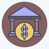 Icon Loan Management. related to Finance and Tax symbol. color mate style. simple design illustration vector