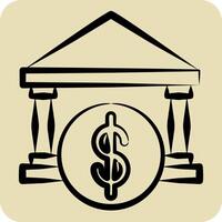 Icon Loan Management. related to Finance and Tax symbol. hand drawn style. simple design illustration vector