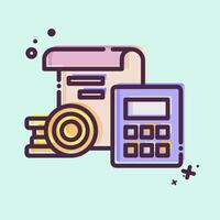 Icon Finance Calculation. related to Finance and Tax symbol. MBE style. simple design illustration vector