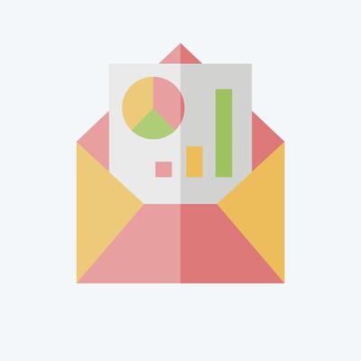 Icon Tax Envelope. related to Finance and Tax symbol. flat style. simple design illustration