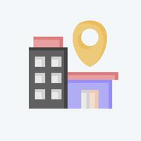 Icon Bussines Location. related to Finance and Tax symbol. flat style. simple design illustration vector