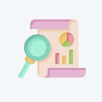 Icon Data Chart. related to Finance and Tax symbol. flat style. simple design illustration vector