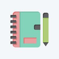 Icon Notebook. related to Finance and Tax symbol. flat style. simple design illustration vector