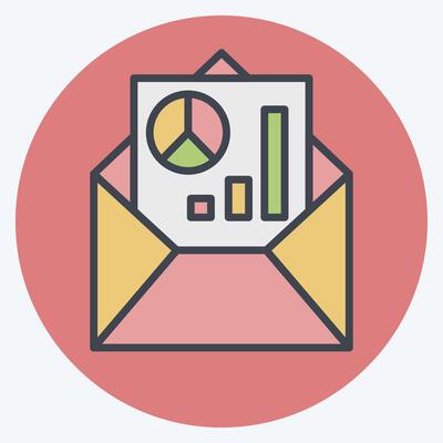 Icon Tax Envelope. related to Finance and Tax symbol. color mate style. simple design illustration