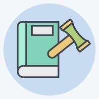 Icon Tax Book. related to Finance and Tax symbol. color mate style. simple design illustration vector