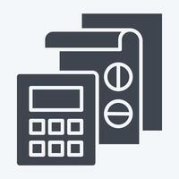 Icon Accounting. related to Finance and Tax symbol. glyph style. simple design illustration vector