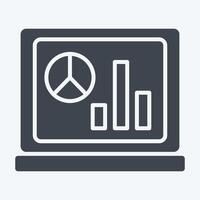 Icon Bussines Website. related to Finance and Tax symbol. glyph style. simple design illustration vector