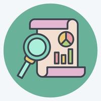 Icon Data Chart. related to Finance and Tax symbol. color mate style. simple design illustration vector