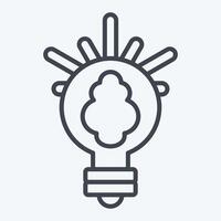 Icon Creative Idea. related to Finance and Tax symbol. line style. simple design illustration vector