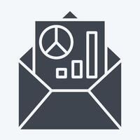 Icon Tax Envelope. related to Finance and Tax symbol. glyph style. simple design illustration vector