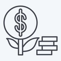 Icon Investment. related to Finance and Tax symbol. line style. simple design illustration vector