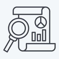 Icon Data Chart. related to Finance and Tax symbol. line style. simple design illustration vector