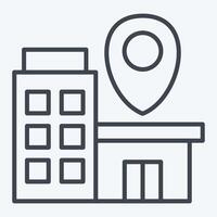 Icon Bussines Location. related to Finance and Tax symbol. line style. simple design illustration vector