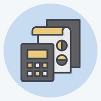 Icon Accounting. related to Finance and Tax symbol. color mate style. simple design illustration vector