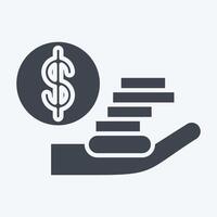 Icon Savings. related to Finance and Tax symbol. glyph style. simple design illustration vector