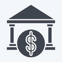 Icon Loan Management. related to Finance and Tax symbol. glyph style. simple design illustration vector